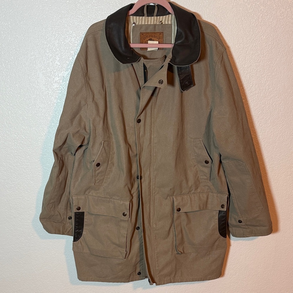 Outback West Tan Ranchwear Canvas Utility Workwear Jacket Size Large